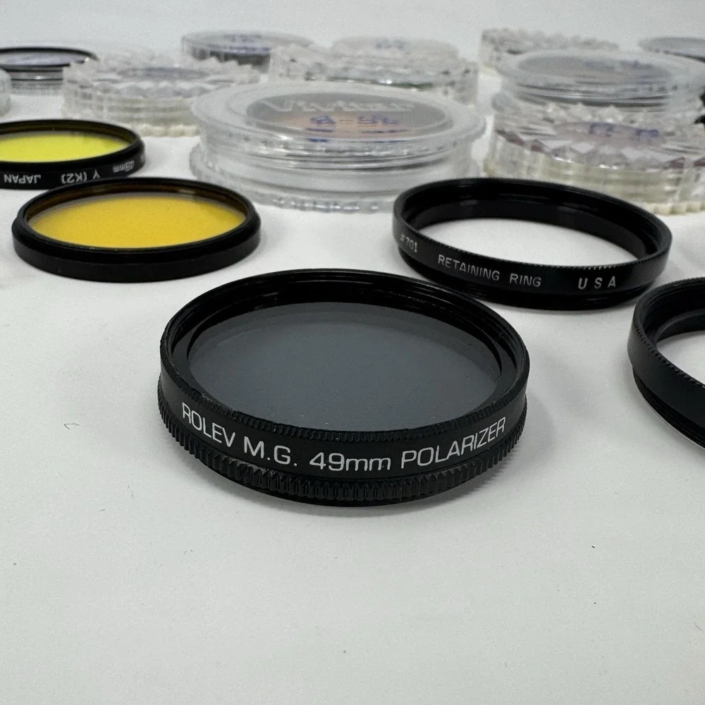 Lot of‎ Camera Lens Filters Tiffen Hoya Vivitar Colors w/Cases